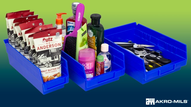 Akro-Mils, Plastic Storage Shelf Bins, 11.625