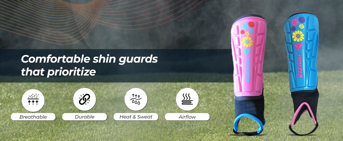 Vizari Blossom Soccer Shin Guards - Dual-Layered Protection