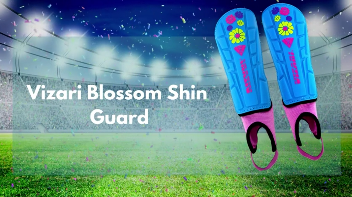 thumbnail video image 2 of Vizari Blossom Soccer Shin Guards for Kids, Youth, and Adults | Lightweight Protective Gear with Stylish Design - BLUE, S, 2 of 7