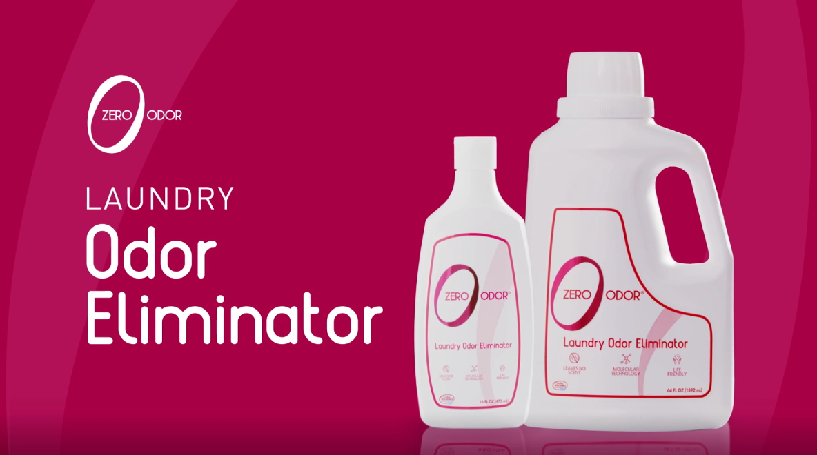 thumbnail video image 2 of Zero Odor Scent Booster Laundry Odor Eliminator Additive Deodorizer Smell Remover, 64 oz, 2 of 11