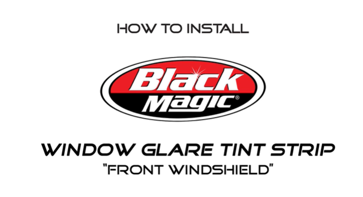 thumbnail video image 2 of Black Magic Professional 20% VLT Windshield Glare Strip Kit, 2 of 13