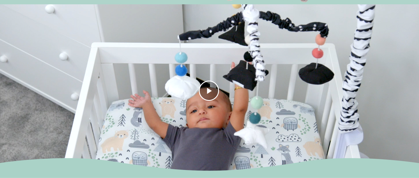 thumbnail video image 2 of The Peanutshell Wildest Dreams Pink Musical Crib Mobile for Baby Girls, 2 of 8