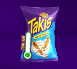 thumbnail video image 2 of Takis Buckin' Ranch 9.9 oz Sharing Size Bag, Ranch Rolled Tortilla Chips, 2 of 9