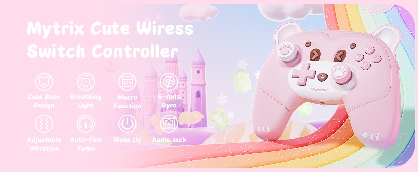 Kirby Star Allies Game Disc and Upgraded Wireless Switch Pro
