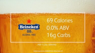 thumbnail video image 2 of Heineken 0.0 Non-Alcoholic Netherlands Import Lager Beer, 12 pack, 11.2 fl oz Cans, 0.0% ABV, 2 of 9