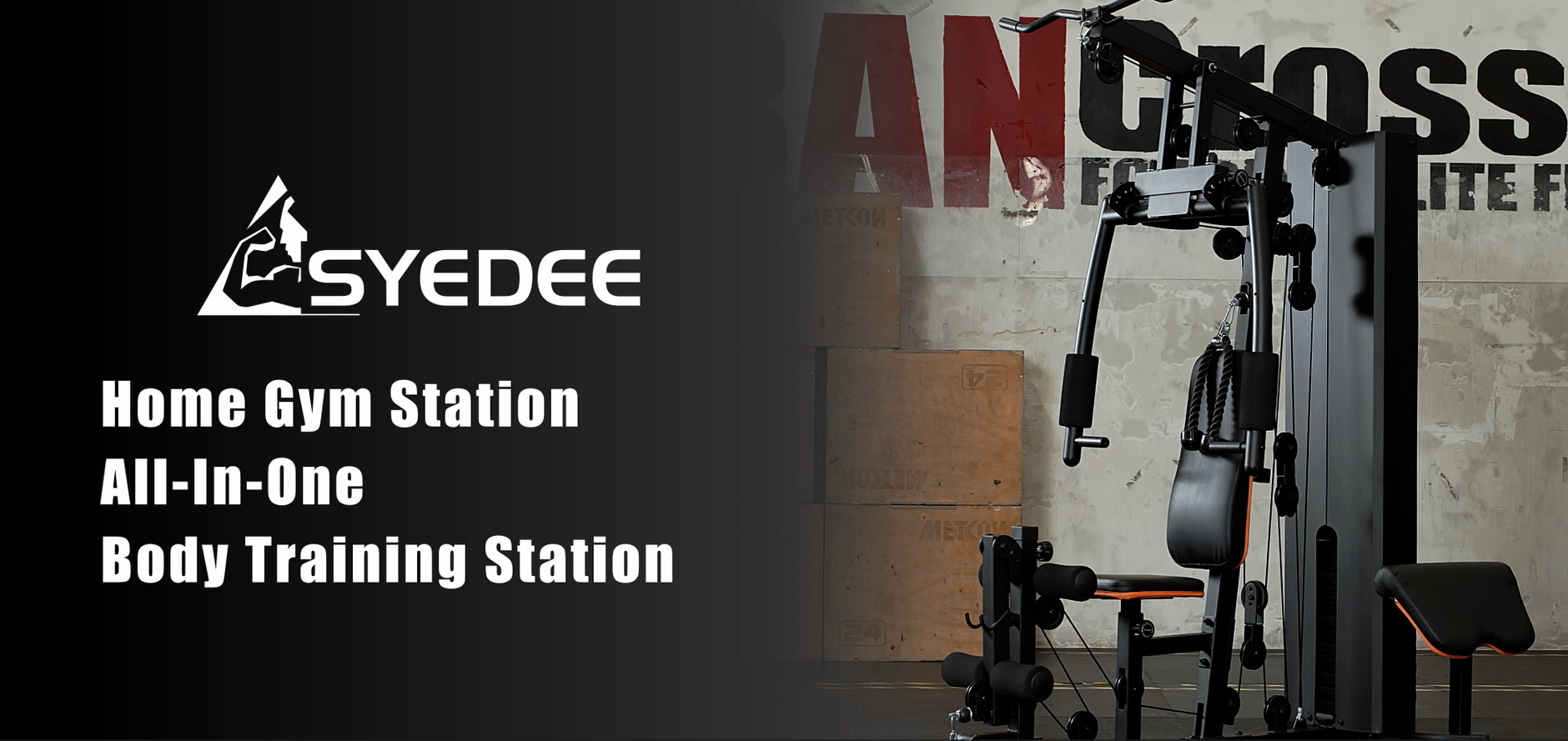 syedee Home Gym Station, Full Body Workout Equipment, 150LBS