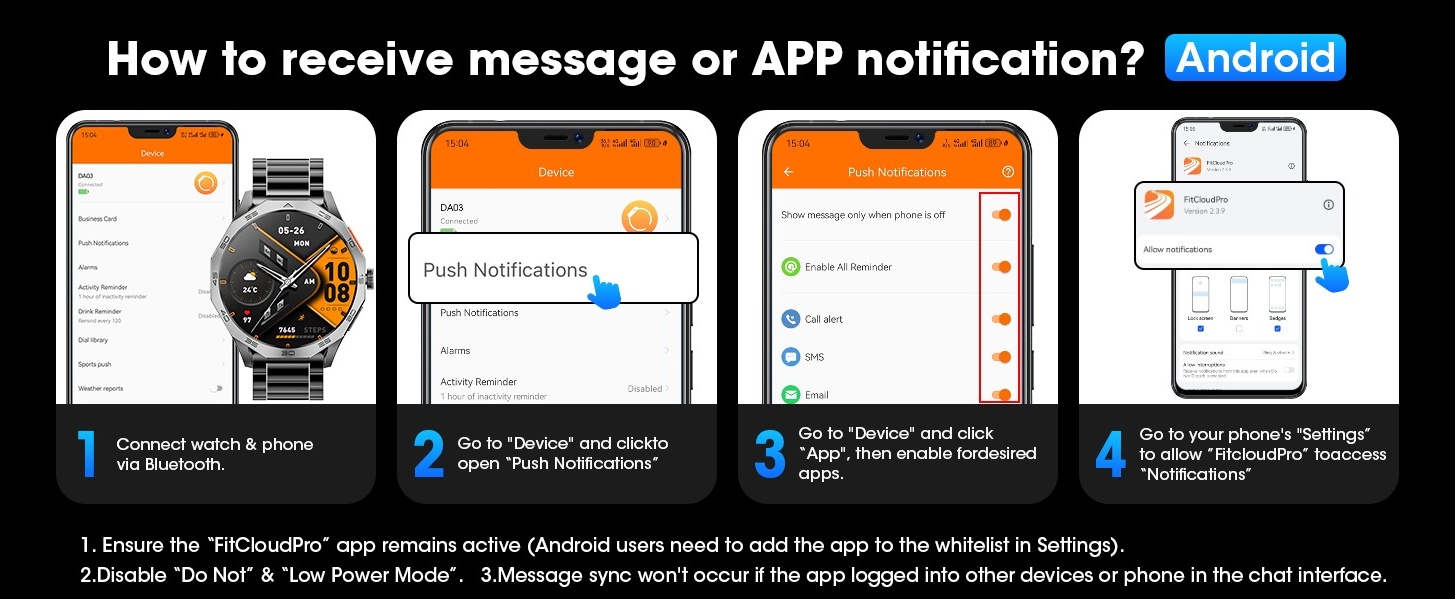 Chat Android Wear Line App Mingdaln Men's Military Smartwatch With