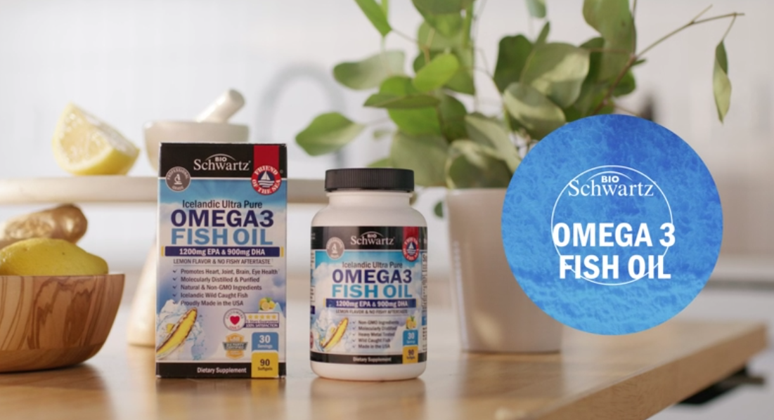 thumbnail video image 3 of BioSchwartz Omega 3 Fish Oil Supplement Capsules, 2250 mg, 90 Ct, 3 of 12