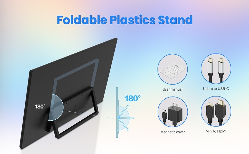 Iproda 18.5 Inch Portable Monitor 120hz FHD 1080P Portable