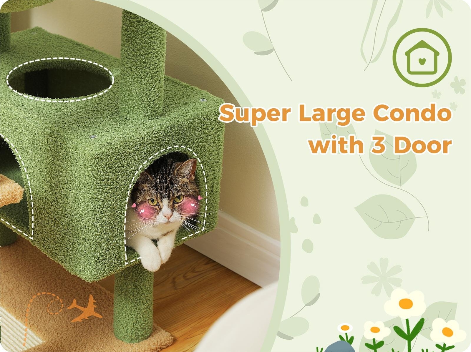 ◆Cat◆ Amazon.com : PAWZ Road Flower Cat Tree, 72 Inches Large Cat