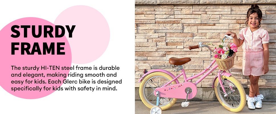 Glerc Little Molly 20 inch Kids Girls Bike for 7-13 Years Old
