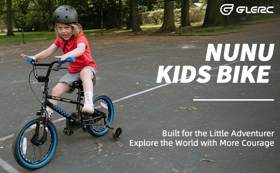 Glerc NuNu 16 Inch Kids Bike Ages 4 5 6 7 Years Old Little