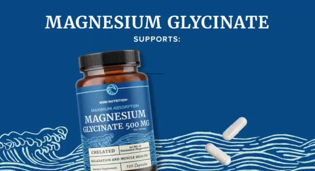 thumbnail video image 2 of Nobi Nutrition Chelated Magnesium Glycinate for Muscle Relaxation & Calm Support, 120 Capsules, 2 of 11