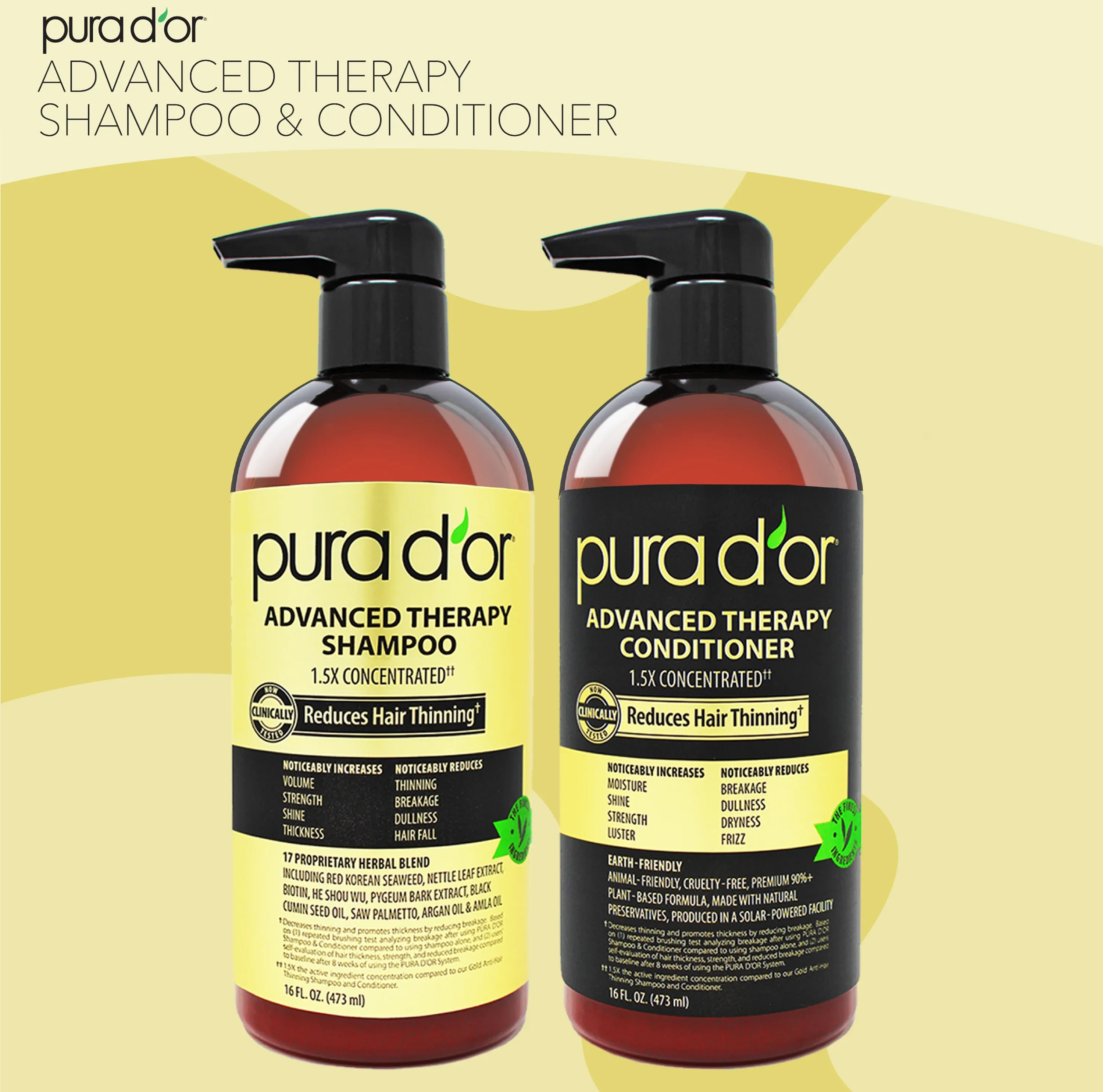 PURA D'OR Advanced Therapy Biotin Shampoo & Conditioner Set PURA D'OR Advanced Therapy Biotin Shampoo & Conditioner Set