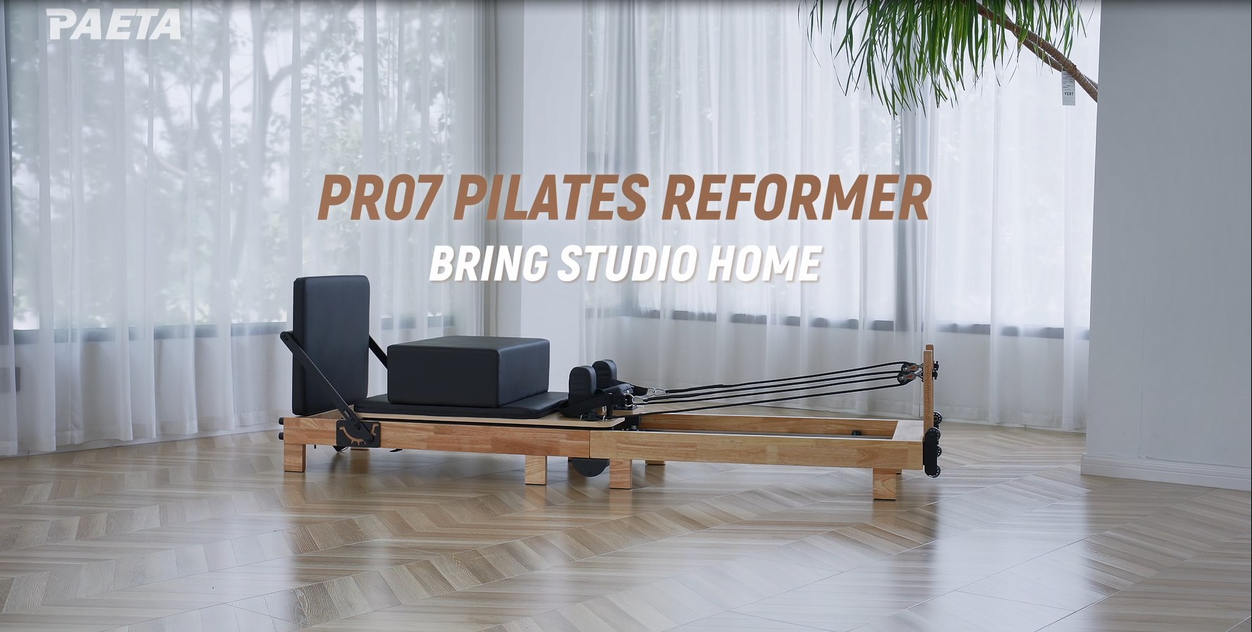 thumbnail video image 2 of Syedee Pilates Reformer Machine, Wood Pilates Machine Bed Yoga Exercise Strength Training Equipment for Home Workout, 2 of 12