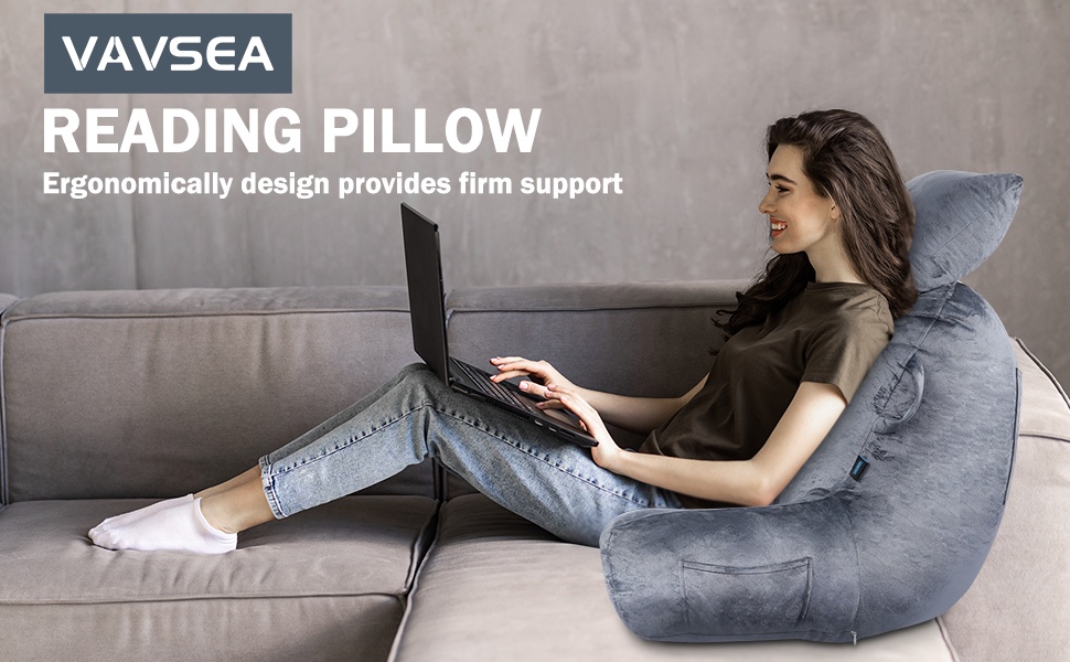 Backrest Pillow Cojín De Lectura Con Brazos Soporte Lumbar Para