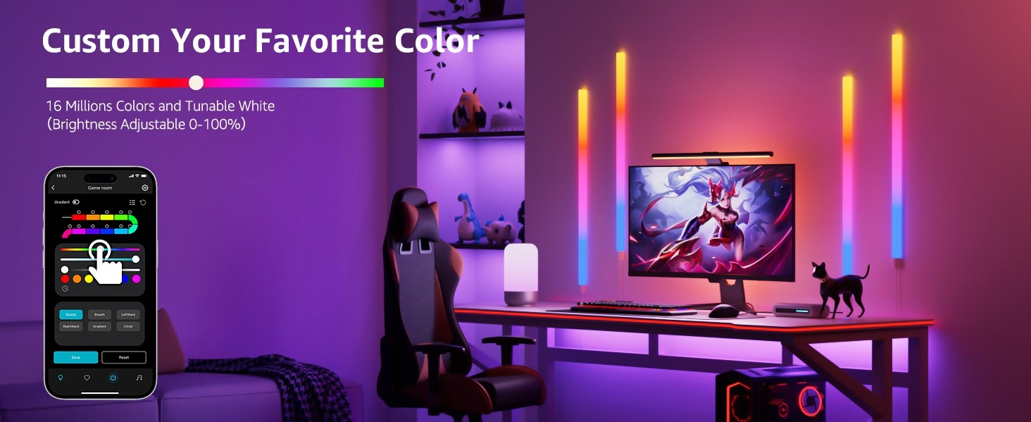 Lepro WL1 Smart Wall Light, AI Generated Lighting, Music