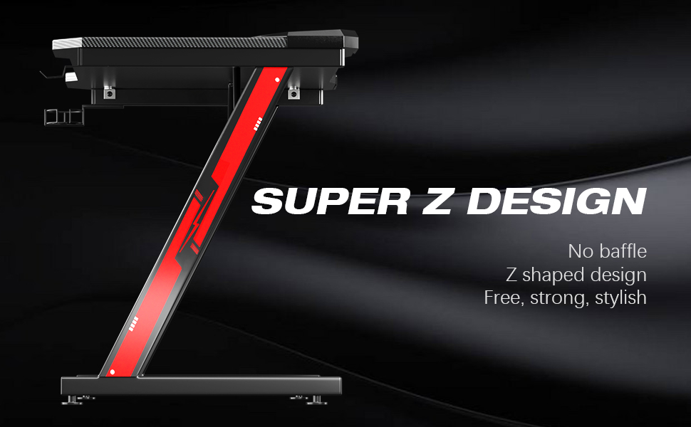 44 Inches Homall Z-Shaped Gamer's Desk for PCs with Carbon