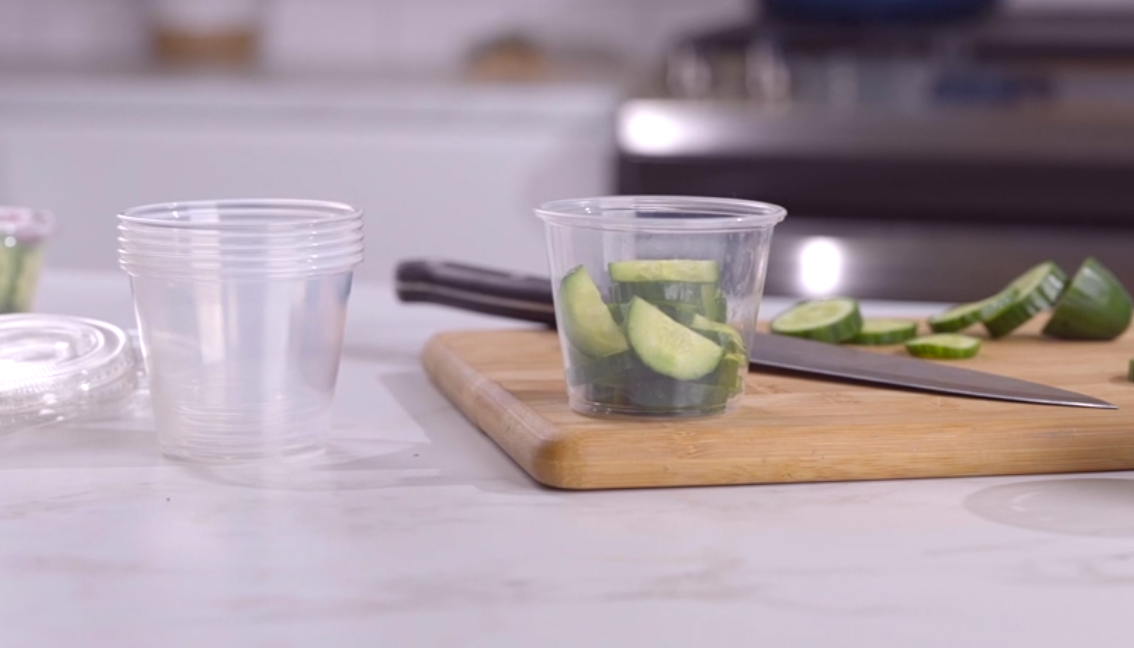 thumbnail video image 2 of GUSTO 2 oz Plastic Jello Shot Cups with Lids, Disposable Condiment and Sauce Cups with Airtight Lids, 100 Count, 2 of 7