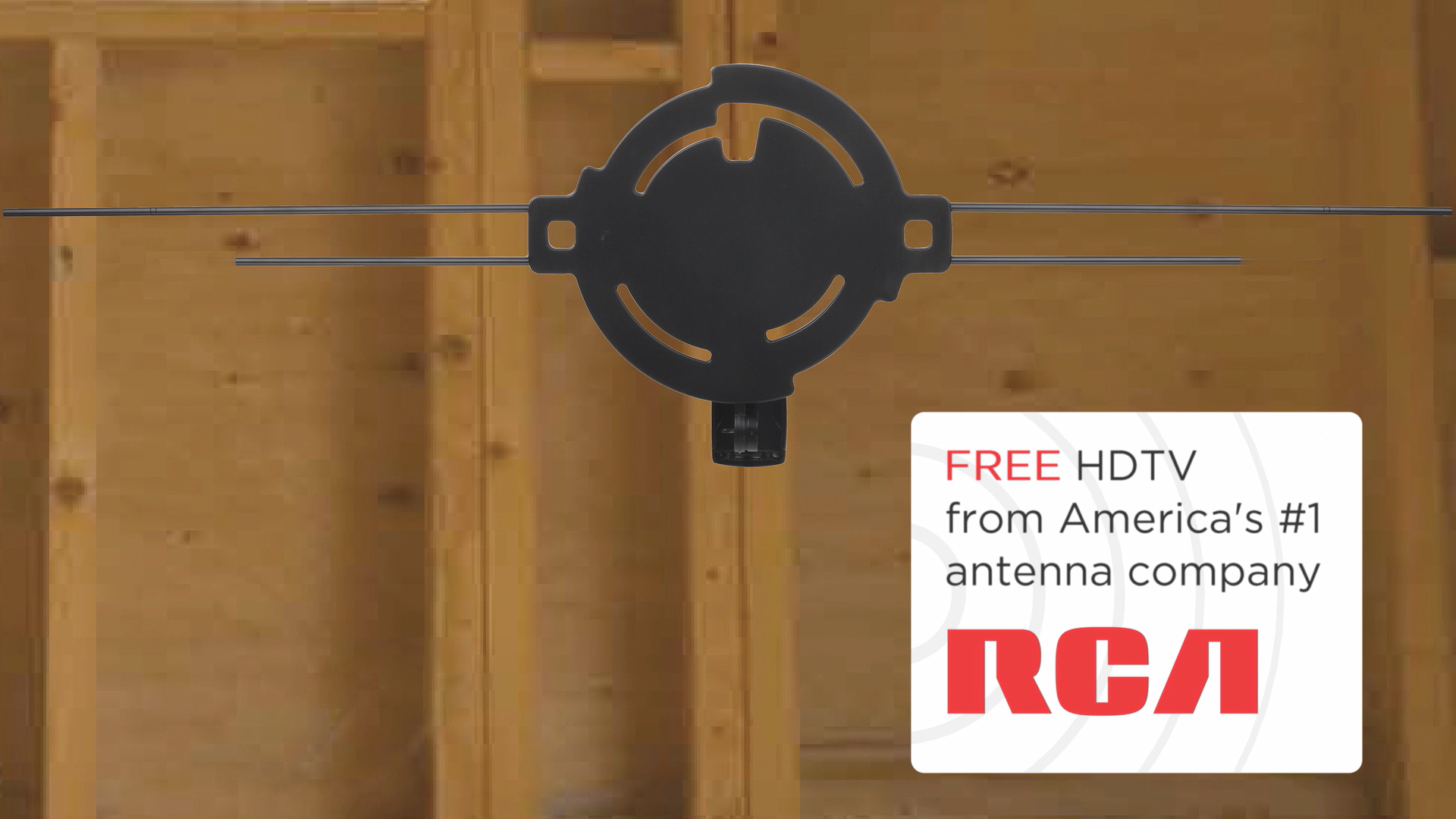 thumbnail video image 2 of RCA Multi-Directional Amplified Outdoor or Attic HDTV Antenna - up to 80-mile Range, 2 of 7
