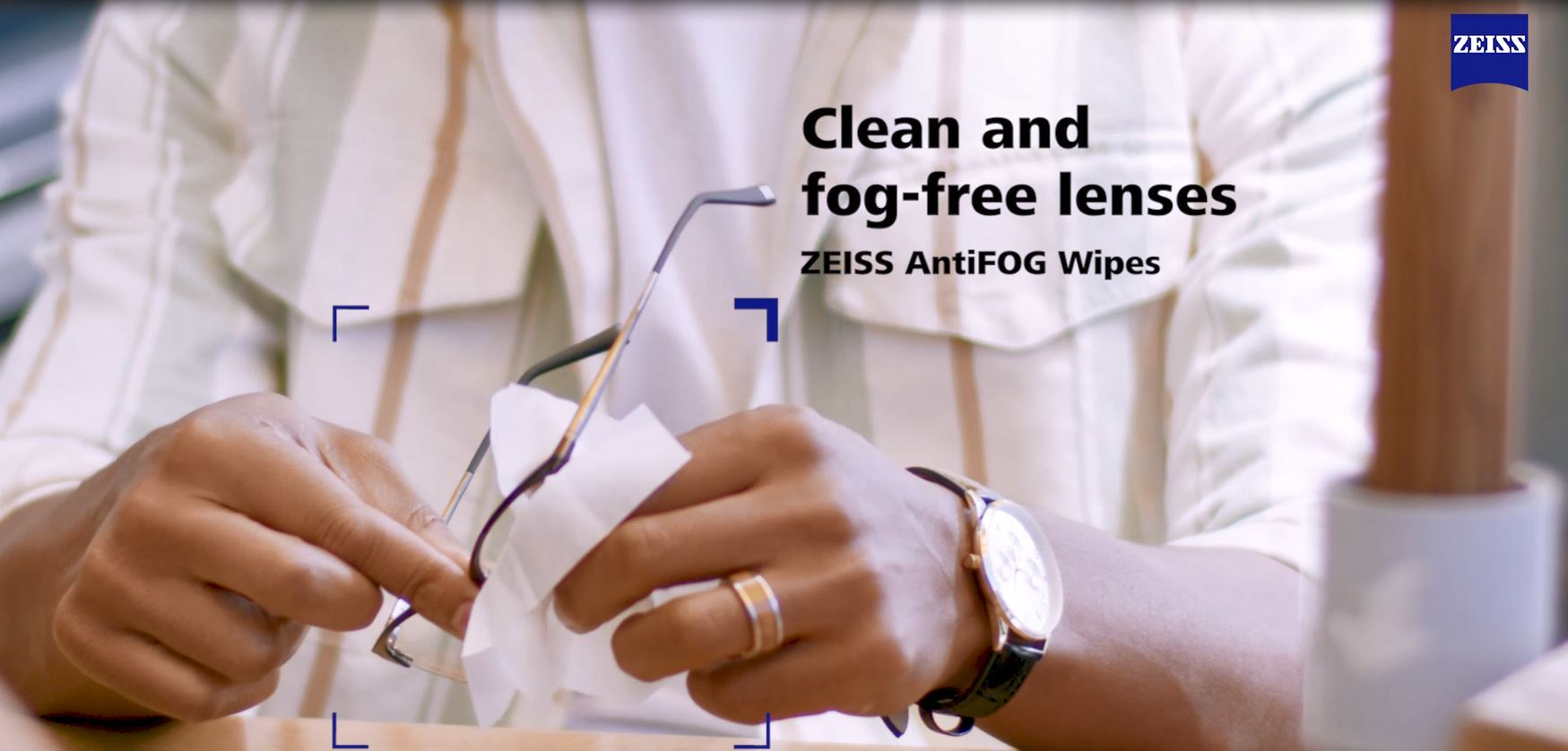 thumbnail video image 2 of ZEISS Gentle and Thorough Cleaning Anti Fog Lens Cleaner Wipes for Eyeglass, 30 Count, 2 of 10