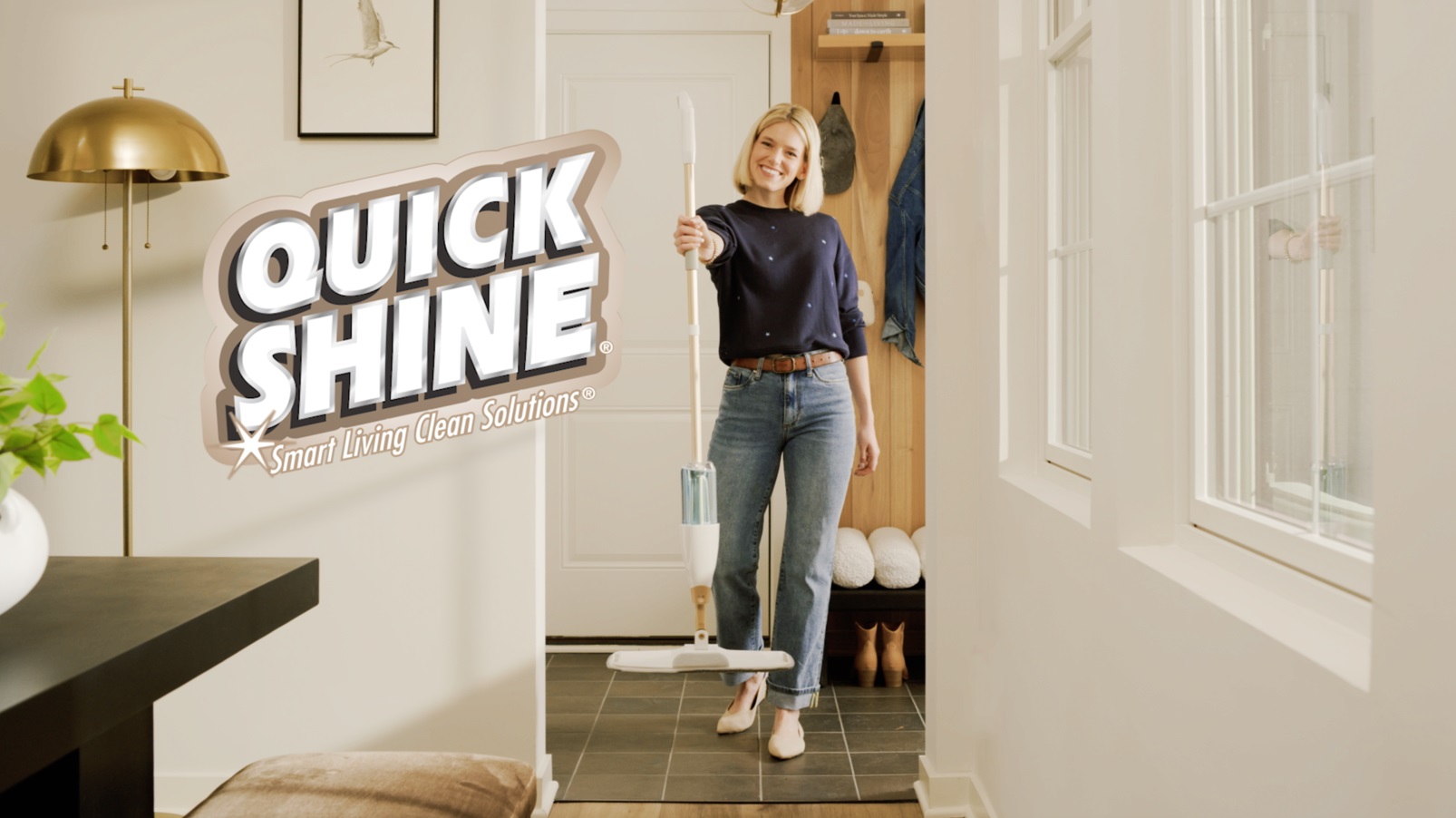 Quick Shine Premium Laminate and Vinyl Floor Cleaner Solution, 27
