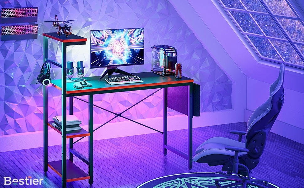 通販生活 ファッション Reversible Bestier 44 Lights LED with Desk Computer inch その他