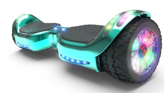 thumbnail video image 2 of Hoverboard All-Terrain LED Flash Wide Wheel Self Balancing Wheel Electric Scooter Blue, 2 of 8