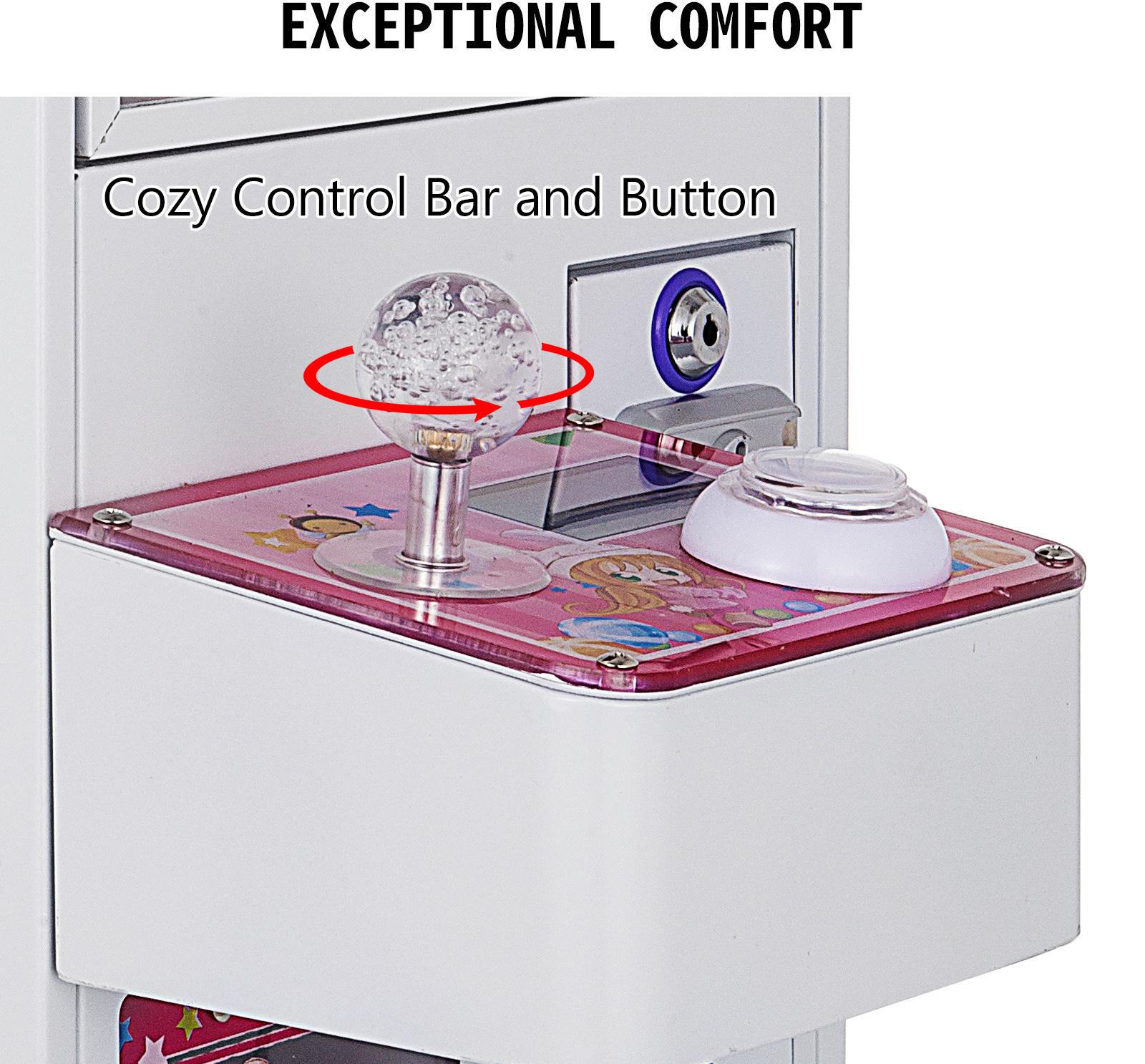 SKYSHALO Mini Claw Crane Machine 110V Metal Case Bar Candy
