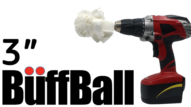 thumbnail video image 2 of Flitz MINI101-100 3" Buff Ball Drill Polisher Attachment, Polishing Drill Attachment for Detailing, 2 of 5
