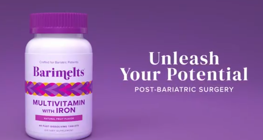 thumbnail video image 2 of Barimelts Bariatric Multivitamin with Iron, Fast-Melting Tabs, Sugar-Free, Blueberry, Post-WLS, 60 Ct, 2 of 8