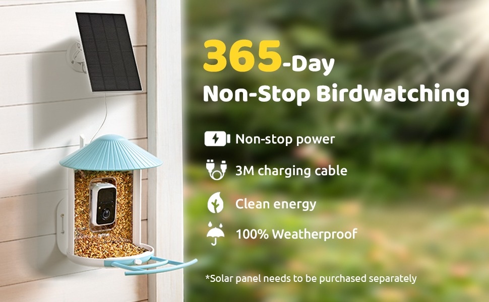 Netvue Birdfy Smart Bird Feeder with Camera, AI, WiFi, Solar Netvue Birdfy Smart Bird Feeder with Camera, AI, WiFi, Solar