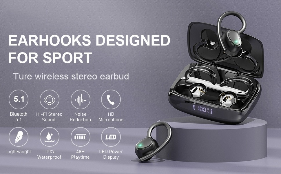 Bluetooth 5.1 Wireless Earbuds with Noise Cancelling, Deep Bluetooth 5.1 Wireless Earbuds with Noise Cancelling, Deep