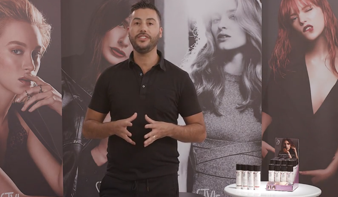 thumbnail video image 2 of Style Edit Root Concealer Non-Permanent Touch Up Spray for Black Hair 2 oz., 2 of 9