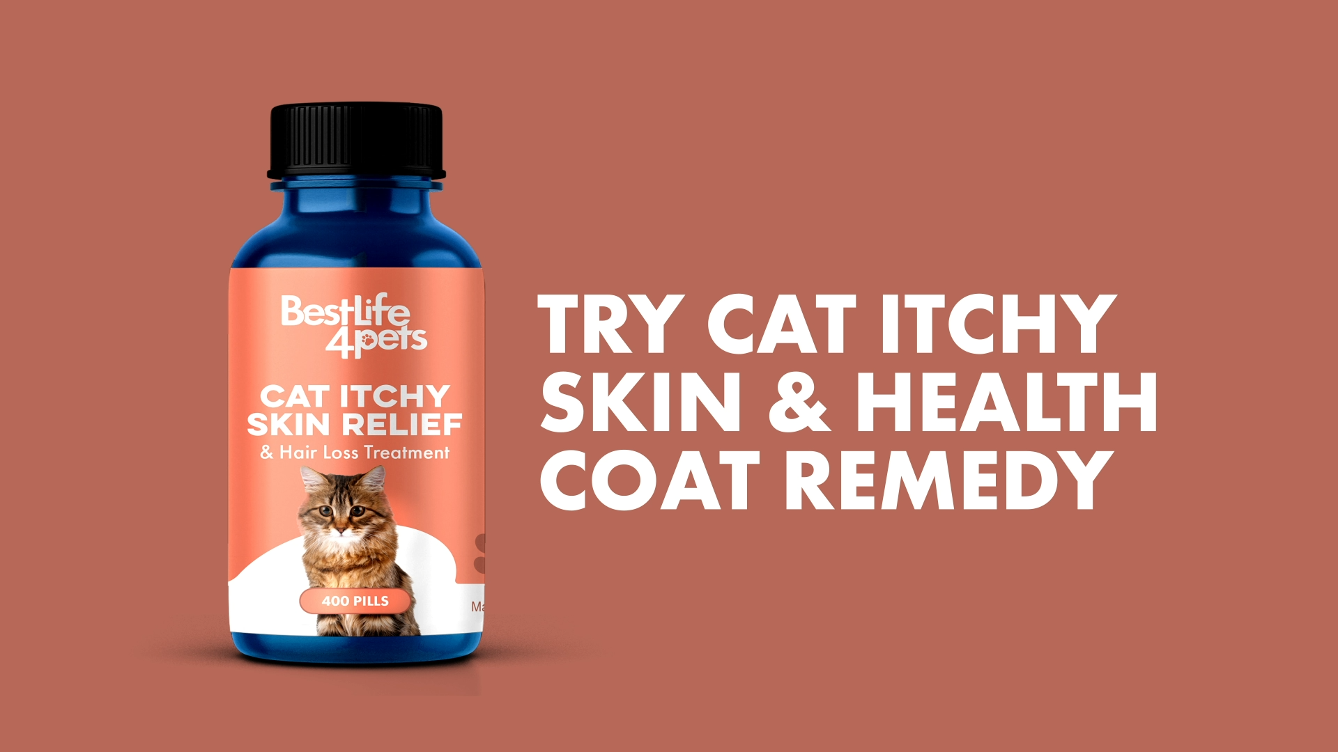 thumbnail video image 3 of BestLife4Pets Cat Itchy Skin Relief & Hair Loss Supplement, Holistic Skin Allergy Relief - 400 Pills, 3 of 13