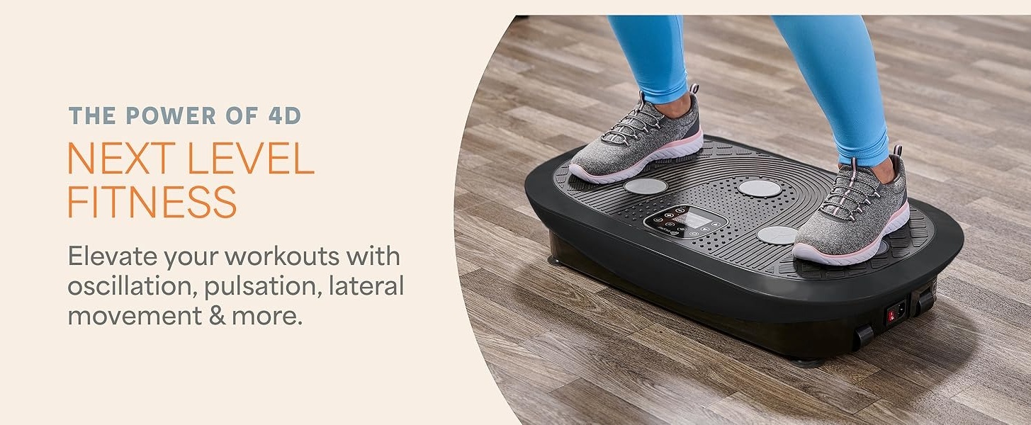 Lifepro Rumblex Plus 4D Vibration Plate Exercise Machine  Triple Motor  Full Body Vibrating Plate for Weight Loss, Recovery, Circulation &  Lymphatic Drainage  Black - Walmart.com