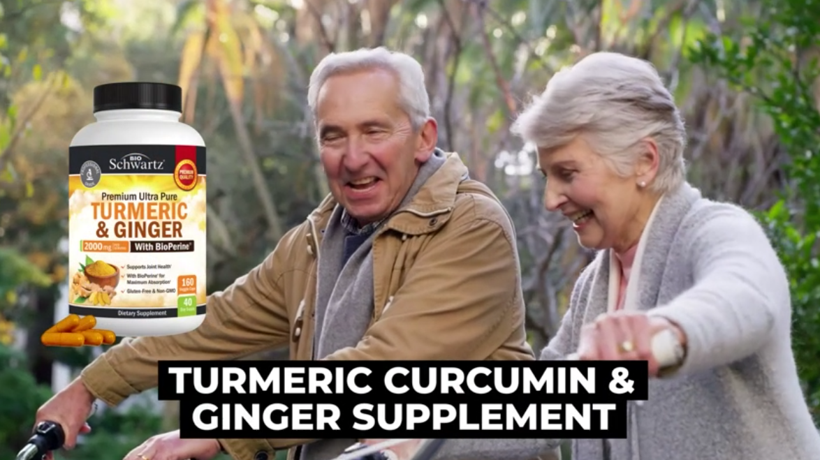 BioSchwartz Turmeric and Ginger Capsules, Joint Support, 1100 mg