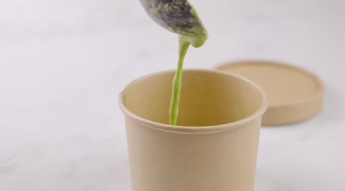 thumbnail video image 2 of GUSTO 8 Oz Kraft Food Containers Disposable Ice Cream Cups with Lids, 25-Pack, 2 of 7