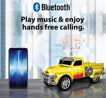 QFX BT-1953 RETRO TRUCK DUAL 2” BLUETOOTH SPEAKER WITH BASS