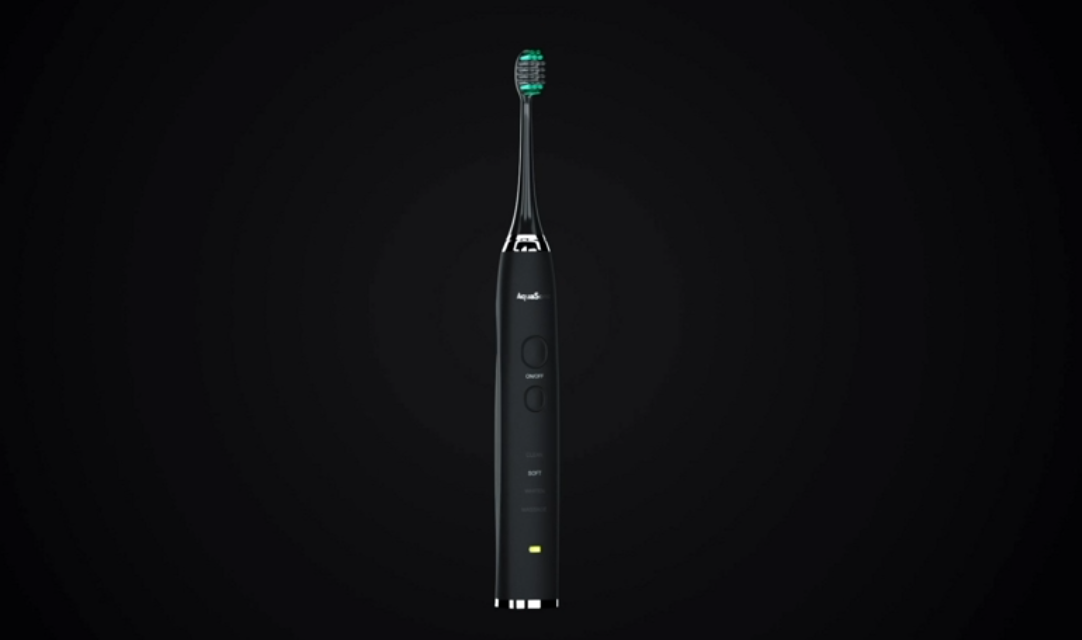 thumbnail video image 2 of AquaSonic Black Series Electric Toothbrush - Rechargeable, 4 Modes, Travel Case, 8 Brush Heads, 2 of 9