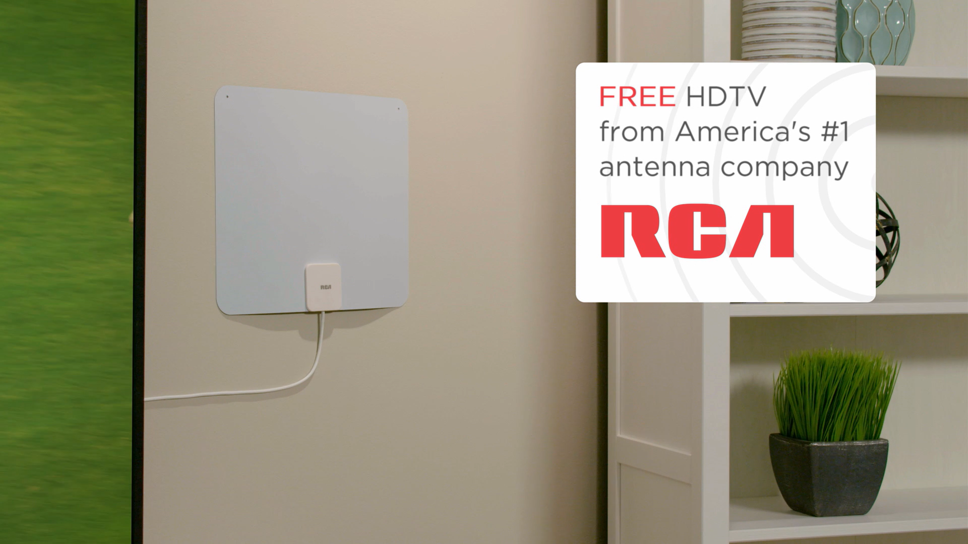 thumbnail video image 2 of RCA Amplified Indoor Ultra-Thin HDTV Antenna with 65-mile Range, 2 of 7