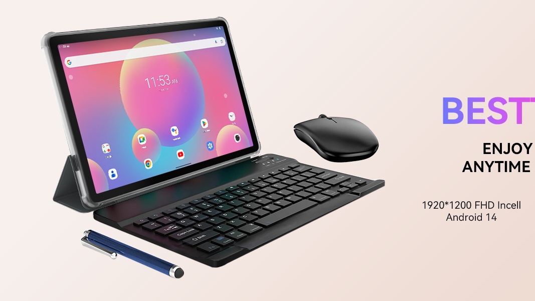 BESTTAB A20 タブレット Wi-Fiモデル 10.1インチ BESTTAB A20』レビュー、キーボード・ケース・フィルム・マウス