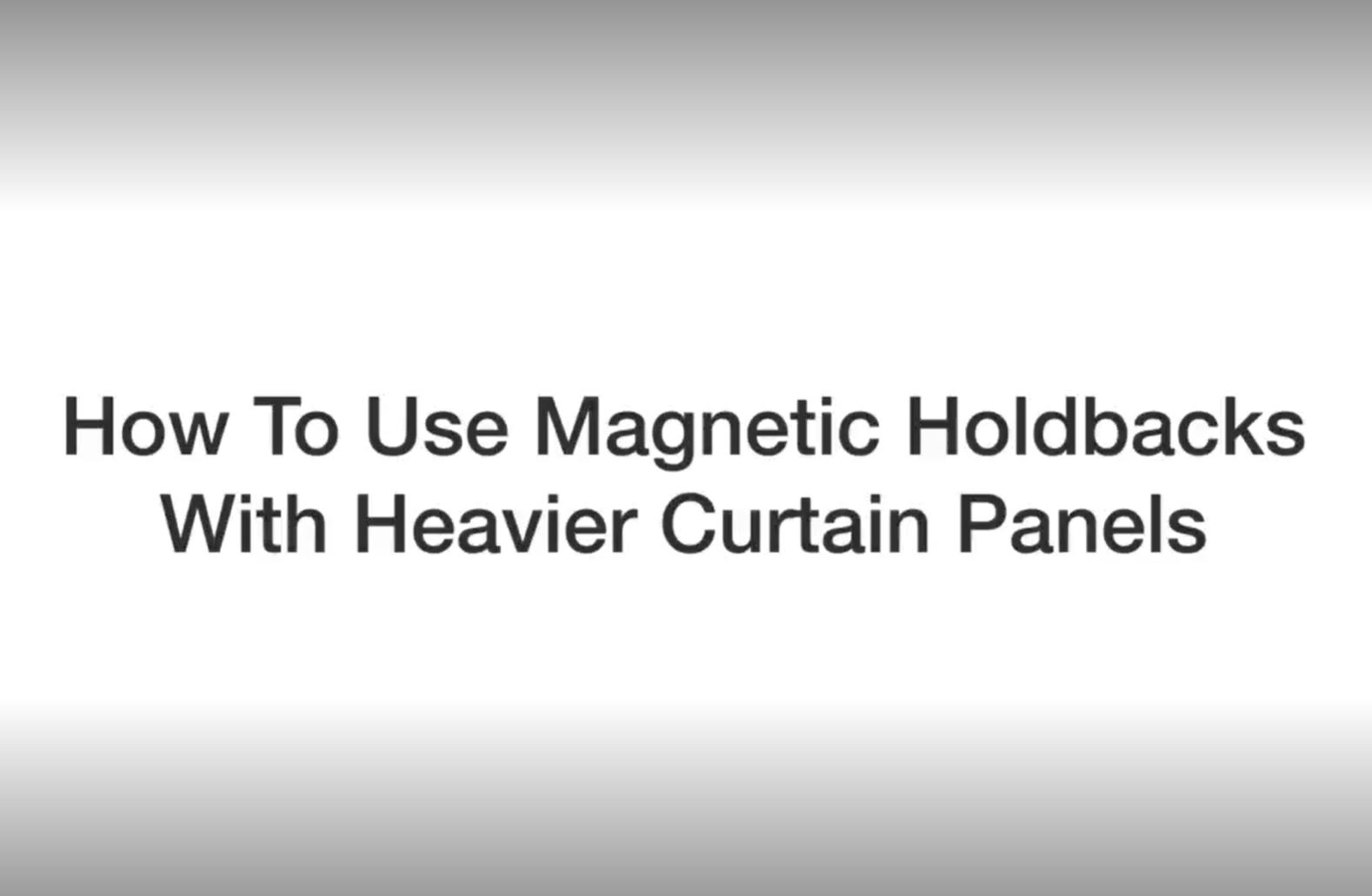 thumbnail video image 2 of (2 pack) Mainstays Nickel 2 Magnetic Curtain Holdbacks, 2 of 11