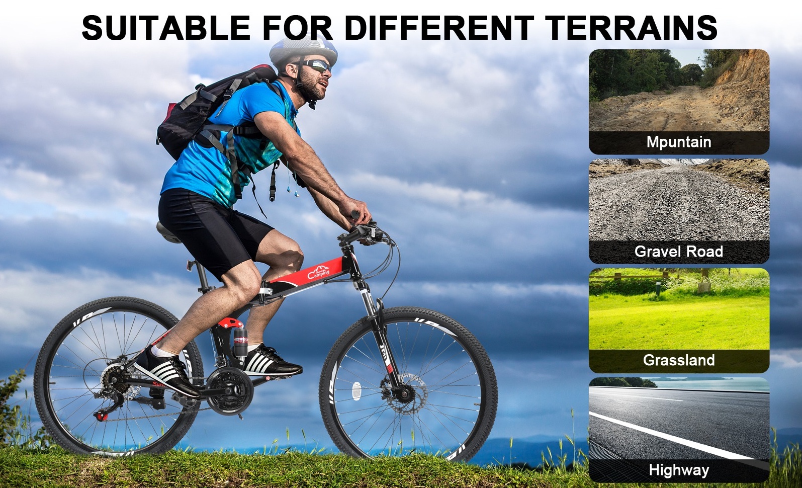 UBesGoo 26in Folding Mountain Bike for Men Women Shimano 21 UBesGoo 26in Folding Mountain Bike for Men Women Shimano 21