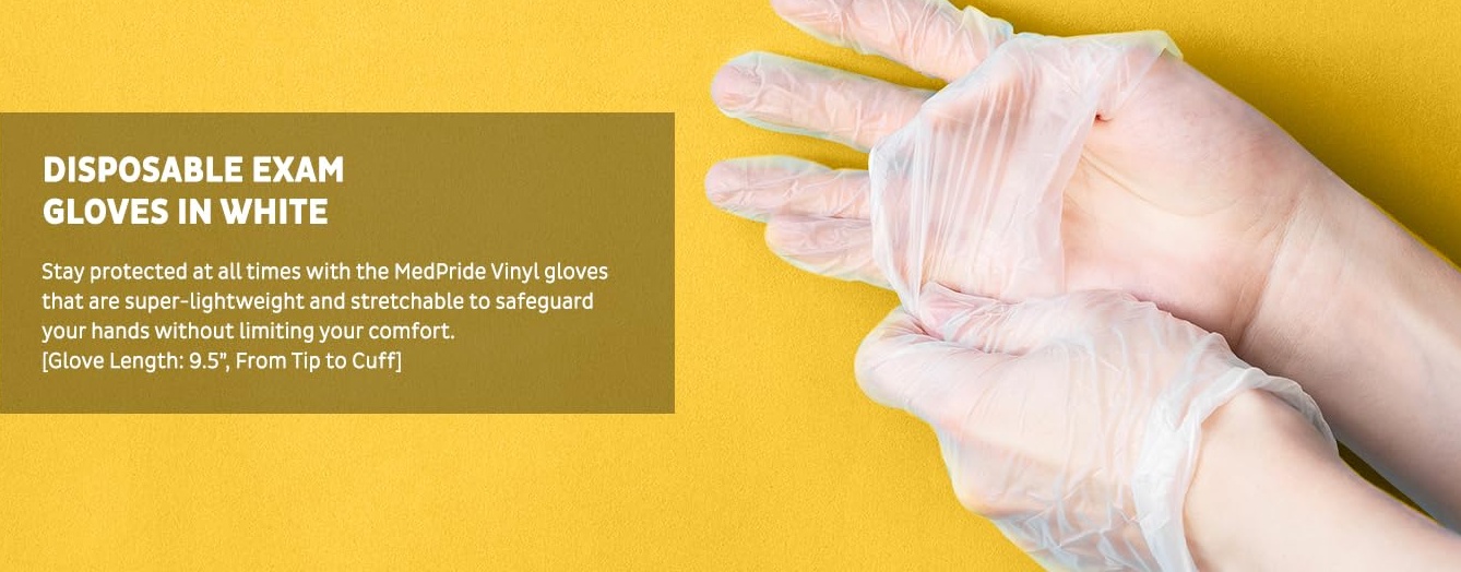MedPride, Vinyl Examination Gloves, 1000ct, X-Large - Walmart.com
