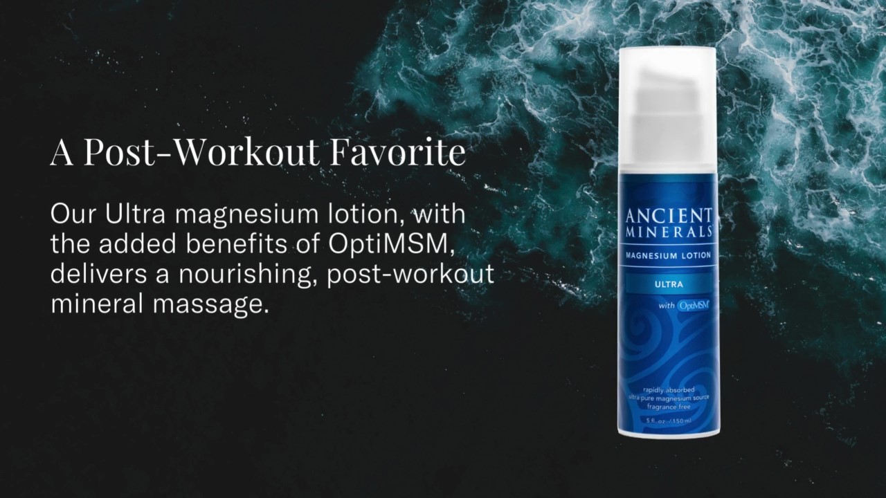 thumbnail video image 3 of Ancient Minerals Magnesium Lotion with MSM, Muscle Pain Relief, Leg Cramps, Restless Sleep, 5 fl. oz., 3 of 12