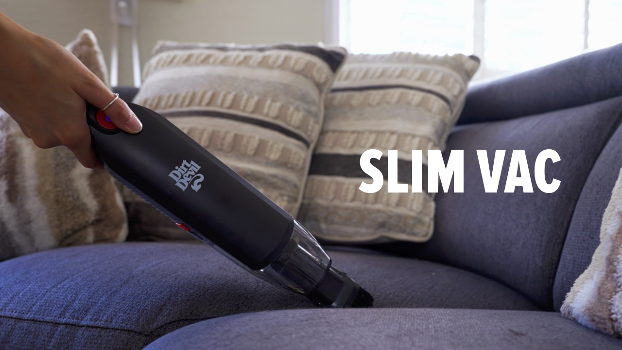 thumbnail video image 2 of Dirt Devil Slim Cordless Handheld Vacuum Cleaner with Sleek Lightweight Design, Pet Hair Tools and HEPA Filter, Model EV1106HH, 2 of 7