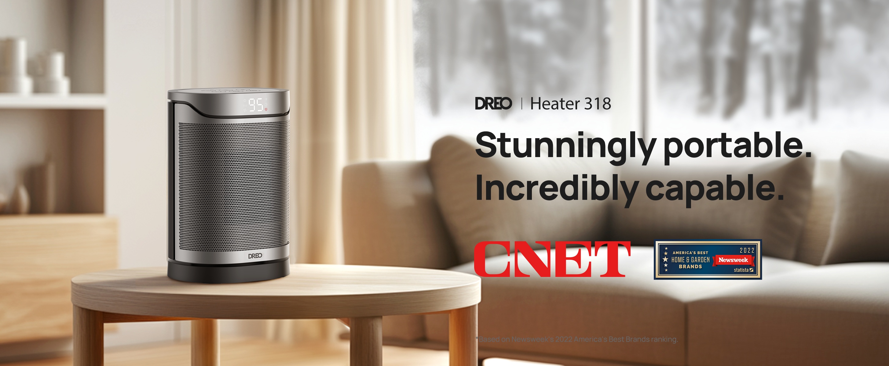 DREO Space Heater, Portable Electric Heater, 1500W Ceramic, 70