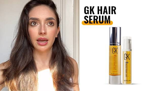 thumbnail video image 2 of GK Hair Taming Keratin Nourishing Hydrating Smoothing Serum with Argan Oil, 3.4 fl oz, 2 of 12