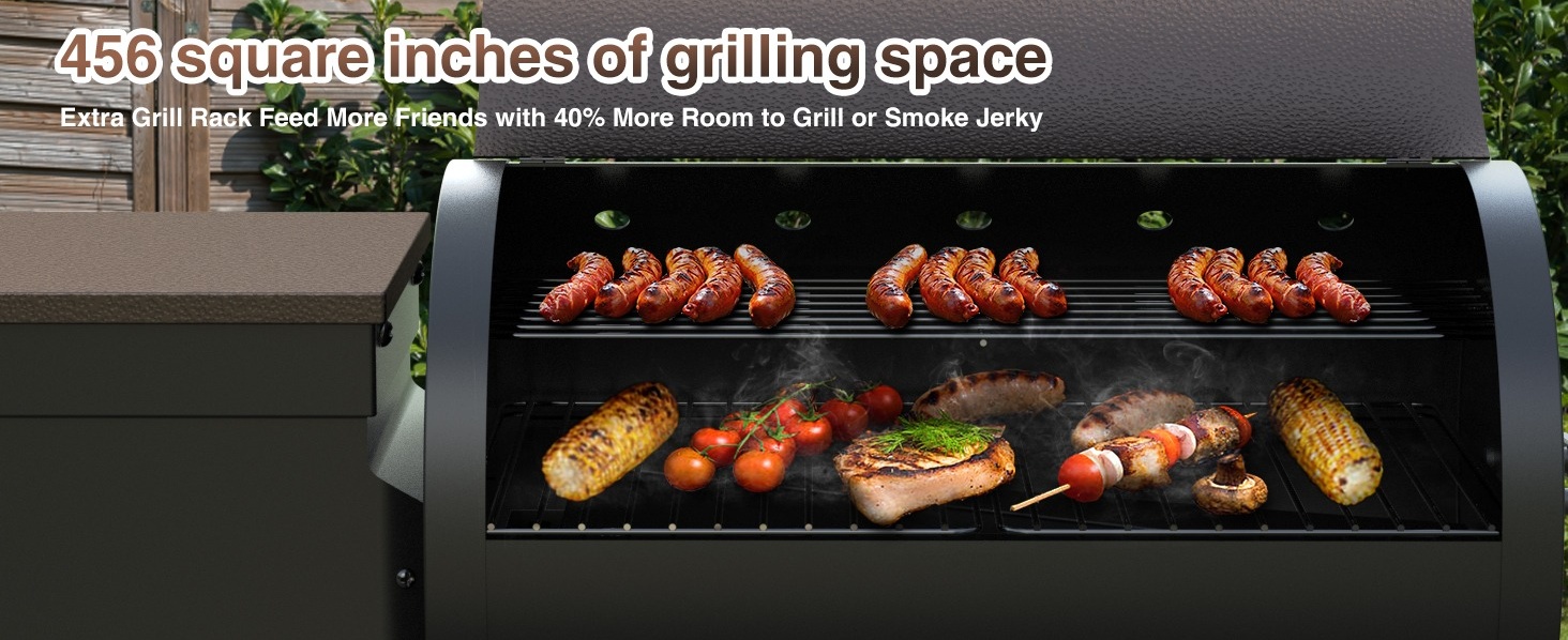 KingChii Potable Electic Wood Pellet Gill & Smoke With